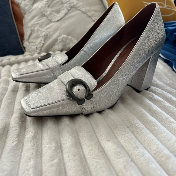 Metallic silver Coach heels - Picture 2 of 6
